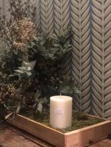 Vela Cilíndrica Cera Natural 7,5 X10cm