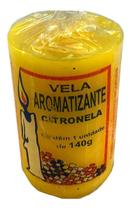 Vela Citronela Aromática Amarela Aroma 140g Natural Perfumada