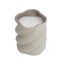 Vela com Suporte de Cerâmica Pedra Cinza 8x8cm Mart Vela com Suporte de Cerâmica Pedra Cinza 8x8cm Mart