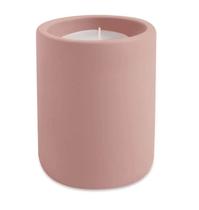 Vela Com Suporte em Cimento Rosa - Mart