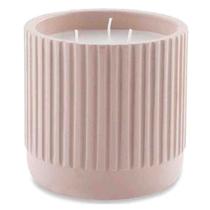 Vela com Suporte Rosa em Cimento 12858 Mart Vela com Suporte Rosa em Cimento 12858 Mart