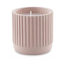 Vela com Suporte Rosa em Cimento 12859 Mart Vela com Suporte Rosa em Cimento 12859 Mart