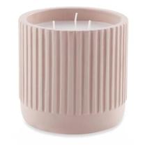 Vela Com Suporte Rosa em Cimento - Mart Vela Com Suporte Rosa em Cimento - Mart