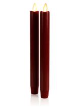 Vela cônica sem chama Luminara Red 1x24,8 cm Pacote com 2