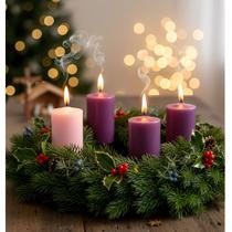 Vela Coroa do Advento da Família 4 Velas