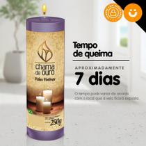 Vela De 7 Dias Atacado 250g Velas Na Cor Lilás Decoração - Chama de Ouro