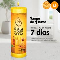 Vela De 7 Dias Atacado Premium 250g Velas De Mel - Amarela - Chama de Ouro