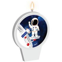 Vela de Aniversário Astronauta Plana
