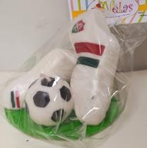 Vela de Aniversário Decoração Festa Futebol Fluminense Chuteira Bola Vela de Aniversário Decoração Festa Futebol Fluminense Chuteira Bola