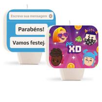 Vela de Aniversário Dupla Face Festa PK XD - 01 unidade - Cromus Vela de Aniversário Dupla Face Festa PK XD - 01 unidade - Cromus
