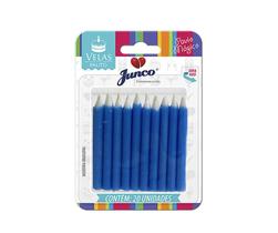 Vela de Aniversário Junco com 20und Azul Vela de Aniversário Junco com 20und Azul