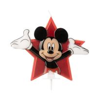 Vela de Aniversário Mickey 3D Star - Silver Festas