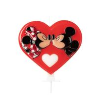 Vela De Aniversário Mickey e Minnie (Disney) Coração LOVE Namorados Silver Festas