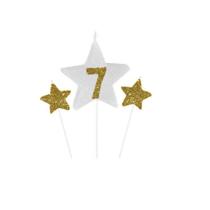 Vela de Aniversário New Star Dourado - Número 7 Vela de Aniversário New Star Dourado - Número 7