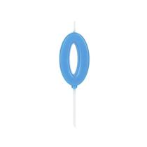 Vela de Aniversário Número 0 Azul 4,5 cm Silver Plastic Vela de Aniversário Número 0 Azul 4,5 cm Silver Plastic