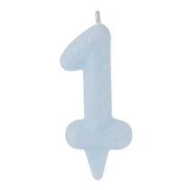Vela De Aniversário Número Magic Candy Branca Vela De Aniversário Número Magic Candy Branca