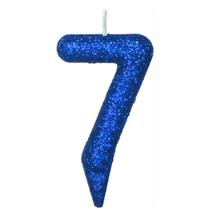Vela De Aniversário Número Magic Glitter Azul