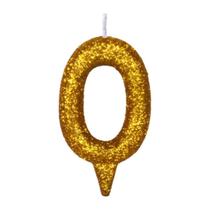 Vela De Aniversário Número Magic Glitter Dourado Vela De Aniversário Número Magic Glitter Dourado