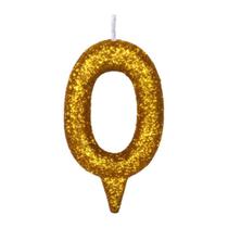 Vela De Aniversário Número Magic Glitter Dourado