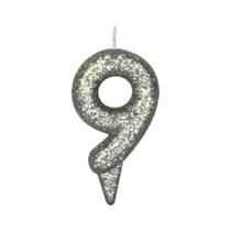 Vela De Aniversário Número Magic Glitter Prata Vela De Aniversário Número Magic Glitter Prata