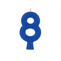 Vela De Aniversário Número Neon Azul