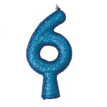 Vela de Aniversário Puro Glitter Azul