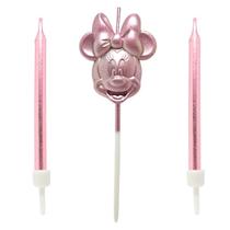 Vela de aniversario rosto minnie rose gold charmosa delicada Vela de aniversario rosto minnie rose gold charmosa delicada