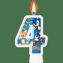 Vela de Aniversário Sonic N 4 - Regina