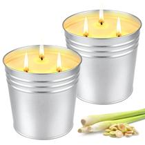 Vela de Citronela Aottom 2 Unidades 960g 3 Pavio para Exterior Vela de Citronela Aottom 2 Unidades 960g 3 Pavio para Exterior