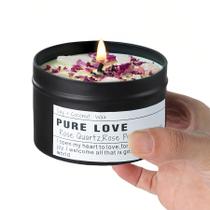 Vela de cristal, presente de proteção energética curativa, intenções conscientes, melhor amiga, presente de aniversário da mãe. (PURO AMOR) Vela de cristal, presente de proteção energética curativa, intenções conscientes, melhor amiga, presente de aniversário da mãe. (PURO AMOR)