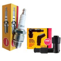 Vela de Ignição E Cachimbo Para Mobylete Bikelete Bicicleta Motorizada Motor Moskito Ngk