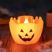 Vela De Led Abóbora Derretida Decoração Halloween Unidade