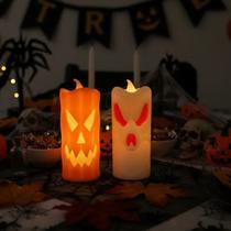 Vela De Led Longa Sombria Decoração Halloween Unidade