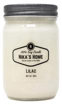 Vela de soja Nika's Home Lilac Scent 350ml Mason Frasco 50-60h