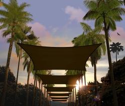Vela de Sombra Amgo 274x366 cm Marrom Retangular UPF50+ 95% UV