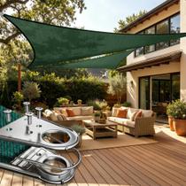 Vela de Sombreamento Triangular Verde ColourTree 7,3 m UPF50