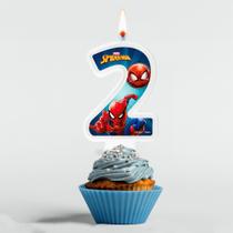 Vela Decoração Homem aranha Festa Aniversário 2 anos Vela Decoração Homem aranha Festa Aniversário 2 anos