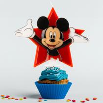 Vela decorada para festa Mickey Star decoração aniversário