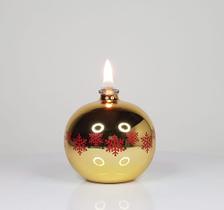 Vela decorativa Bola de Natal Dourada com fluído líquido - Velas Bistrot