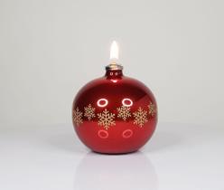 Vela decorativa Bola de Natal Vermelha com fluído líquido - Velas Bistrot