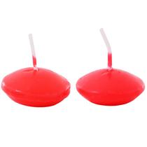 Vela decorativa flutuante vermelha 24 peças