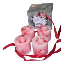 Vela Decorativa Kit De Natal - Rosa