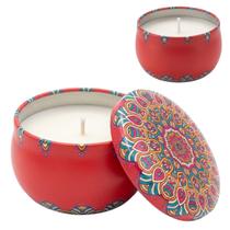 Vela Decorativa Metal 70g Com Tampa Sem Aroma
