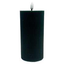 Vela Decorativa Natalina Verde com Led 7x18cm DG4236