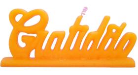 Vela Decorativa Palavra Gratidão Decore Sua Casa - Amarela