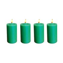 Vela Decorativa verde 4 uni 6cm Decoração Vela Decorativa verde 4 uni 6cm Decoração