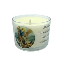 Vela Devocional Aromática São Miguel Arcanjo no Copo de Vidro Vela Devocional Aromática São Miguel Arcanjo no Copo de Vidro