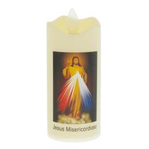 Vela Eletrônica com Imagem de Jesus Misericordioso Branca 11cm Vela Eletrônica com Imagem de Jesus Misericordioso Branca 11cm