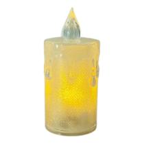 VELA ELETRÔNICA decorativa TRANSPARENTE DERRETIDA 08 CM