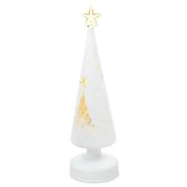 Vela eletronica led pinheiro natalino na cor branco